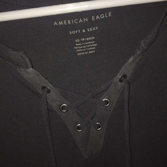 american eagle soft and sexy slate grey t shirt - Picture 3 of 3